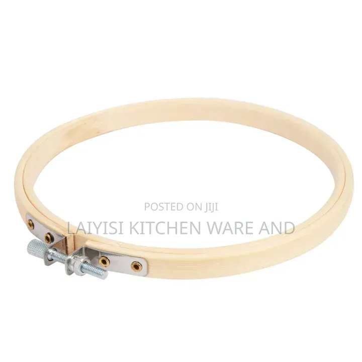 Wooden Round Embroidery Hoops Frames Screw Set Of 5new