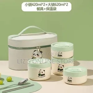 4 Piece Portable Thermal Lunch Box