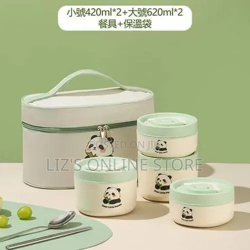 4 Piece Portable Thermal Lunch Box