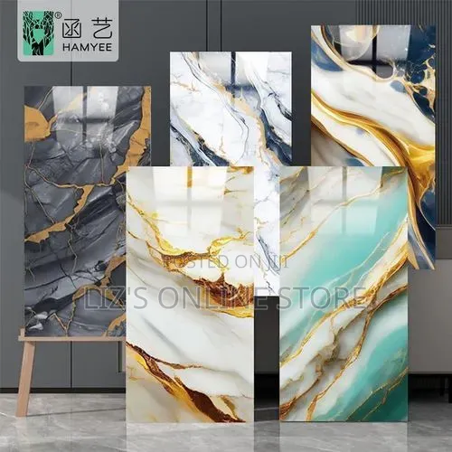 6 Pieces of 60x30 Cm 3d Marble PVC Wallpaper