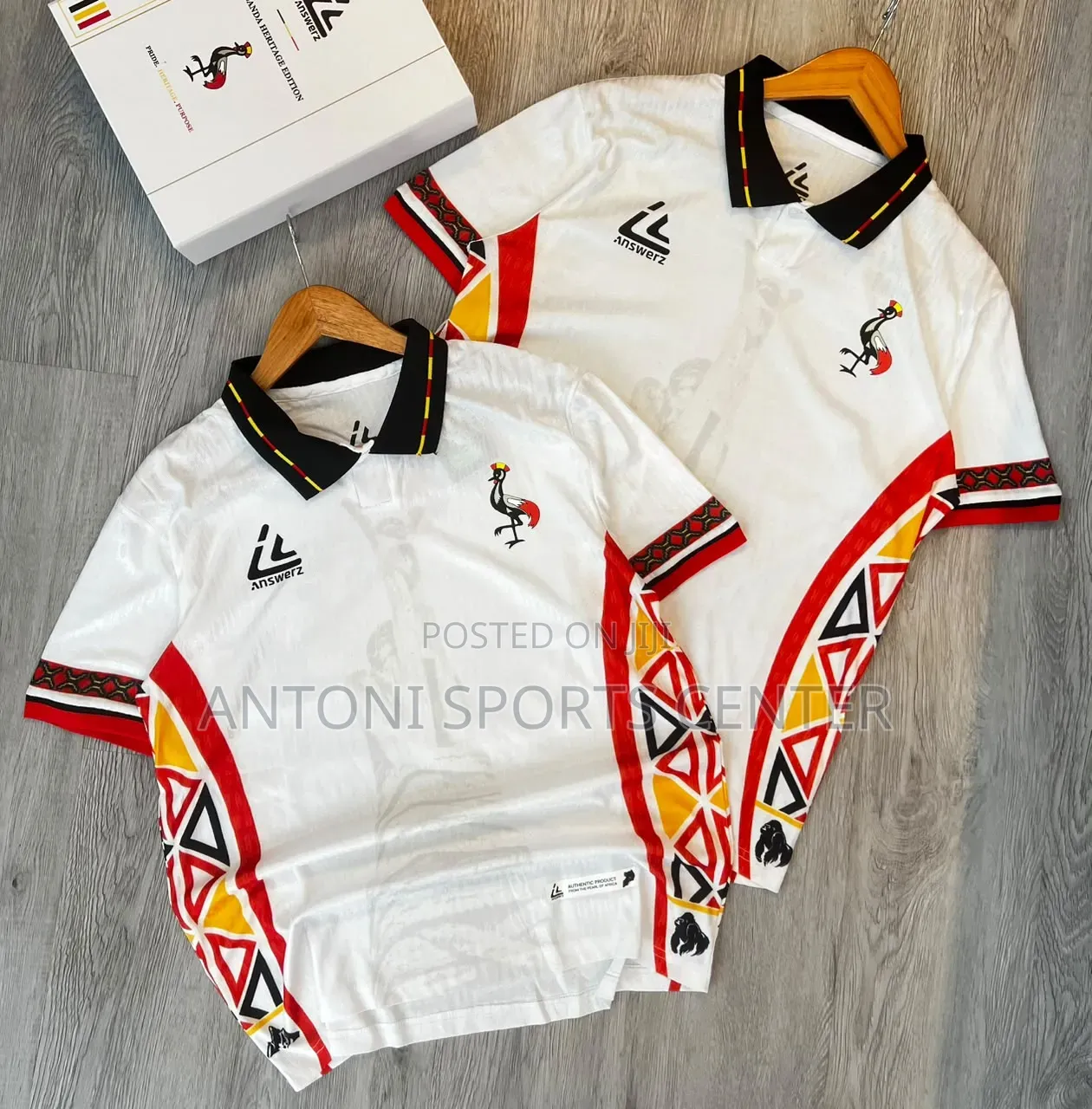 Vintage Jersey for Uganda Crans White