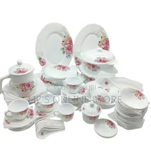 72 Pieces Flowered Opalware Dinner Set