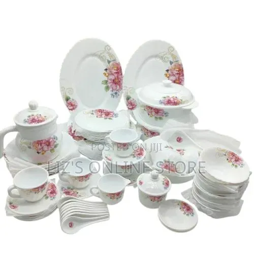 72 Pieces Flowered Opalware Dinner Set