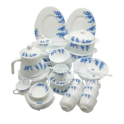 72 Pieces Flowered Opalware Dinner Set