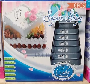 6-Piece Square Cake Mould Set