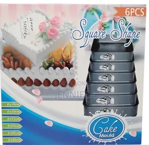6-Piece Square Cake Mould Set
