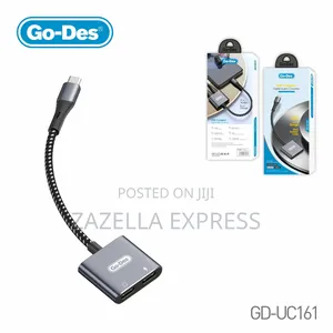 Go Des USB-C to 3.5mm Adapter 2in1 Digital Audio Converter Adapter