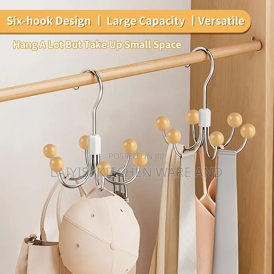 2 Pack Hanger for Organizer 360°Closet Hooks for Belt,Bra Storage, Etc