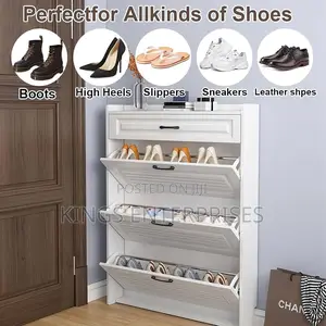 Large Entryway Shoe Rack/Cabinet (12 Pairs of Shoes)