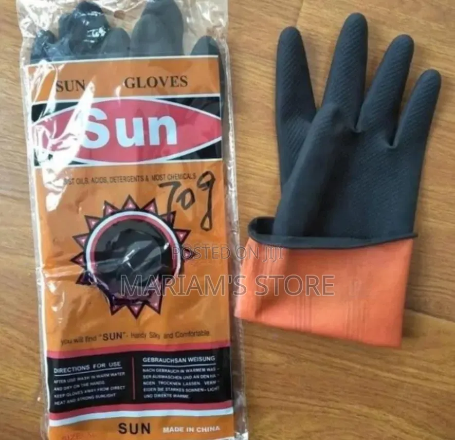 Industrial Rubber Gloves to Resist Oils, Acids, and Most Chemicals