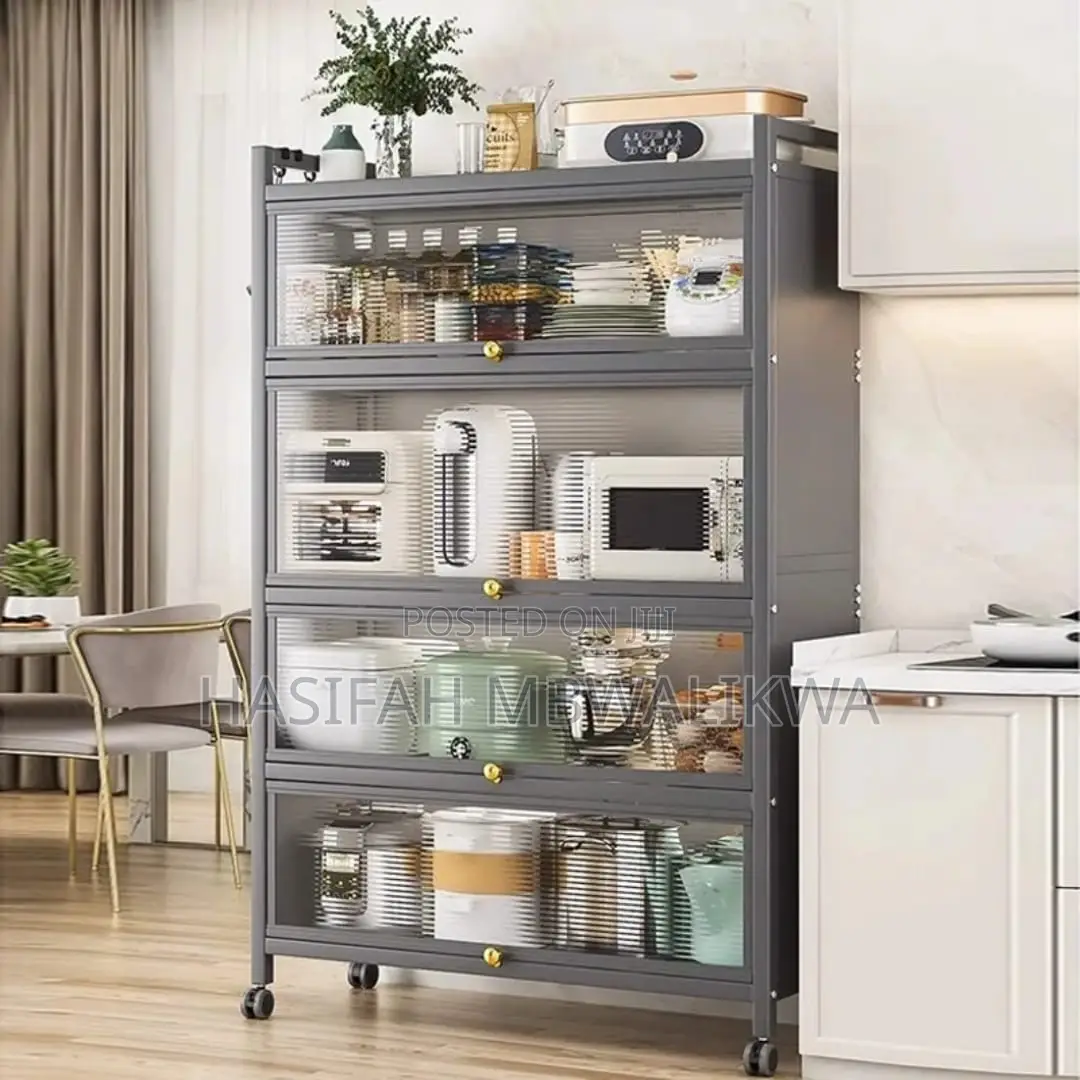 Metallic Kitchen Rack With Wheels
