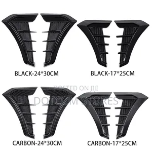 Pair of Universal Glossy Black Car Fender Side Vents