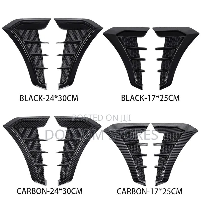 Pair of Universal Glossy Black Car Fender Side Vents