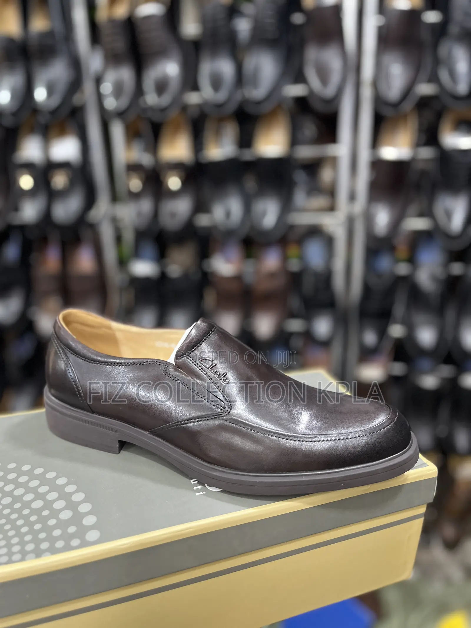 Original Clarks Pure Leather Coffee Brown Executive Loafers