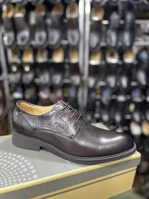 Original Clarks Pure Leather Coffee Brown Executive Oxford Shoes