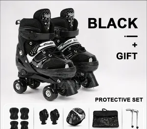 Kids 4 Wheel Roller Skates With Protective Gears