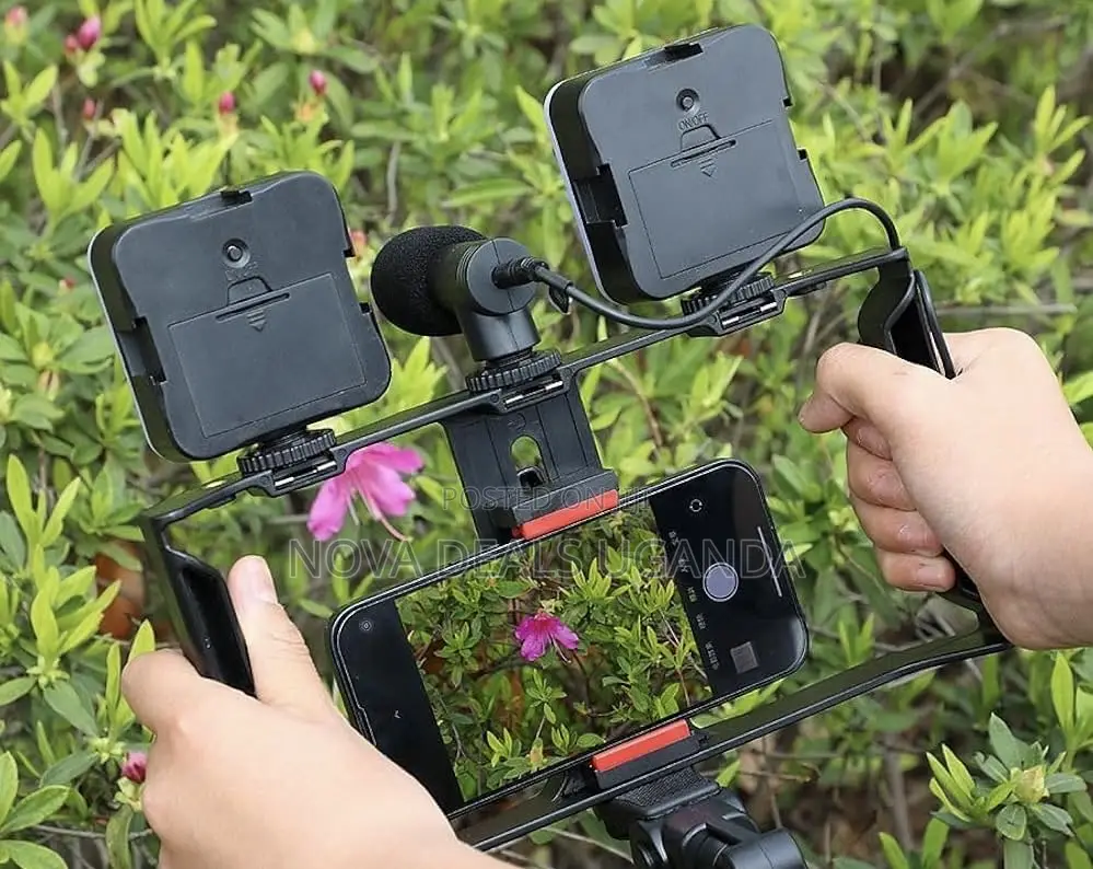 Plokama Pk-778 Smartphone Video Kit With Dual Led Lights, Microphone