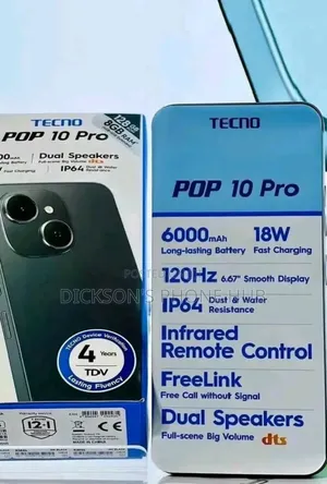 New Tecno Pop 10 Pro 128 GB Black