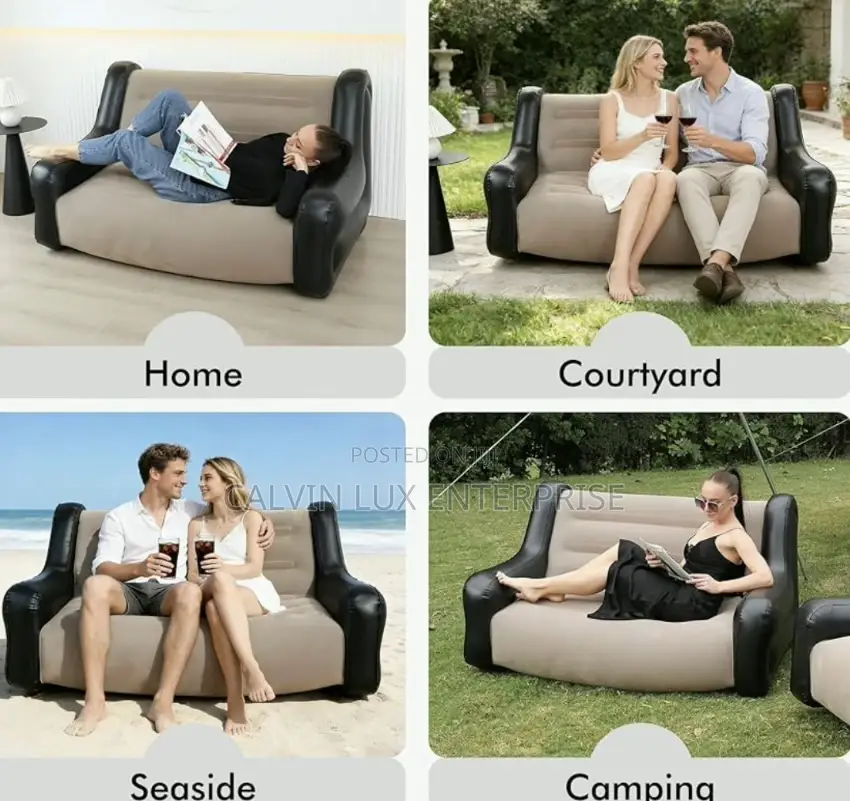 Inflatable 2 Seater Sofa With Pump