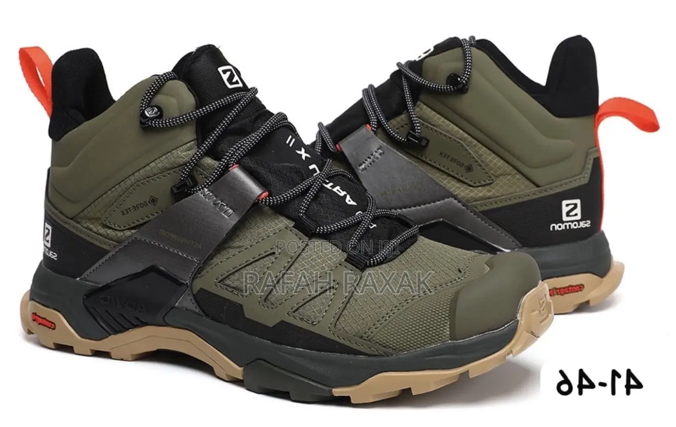 Original Army Green Salomon X Ultra 4 Mid GTX Hiking Sneaker Boots