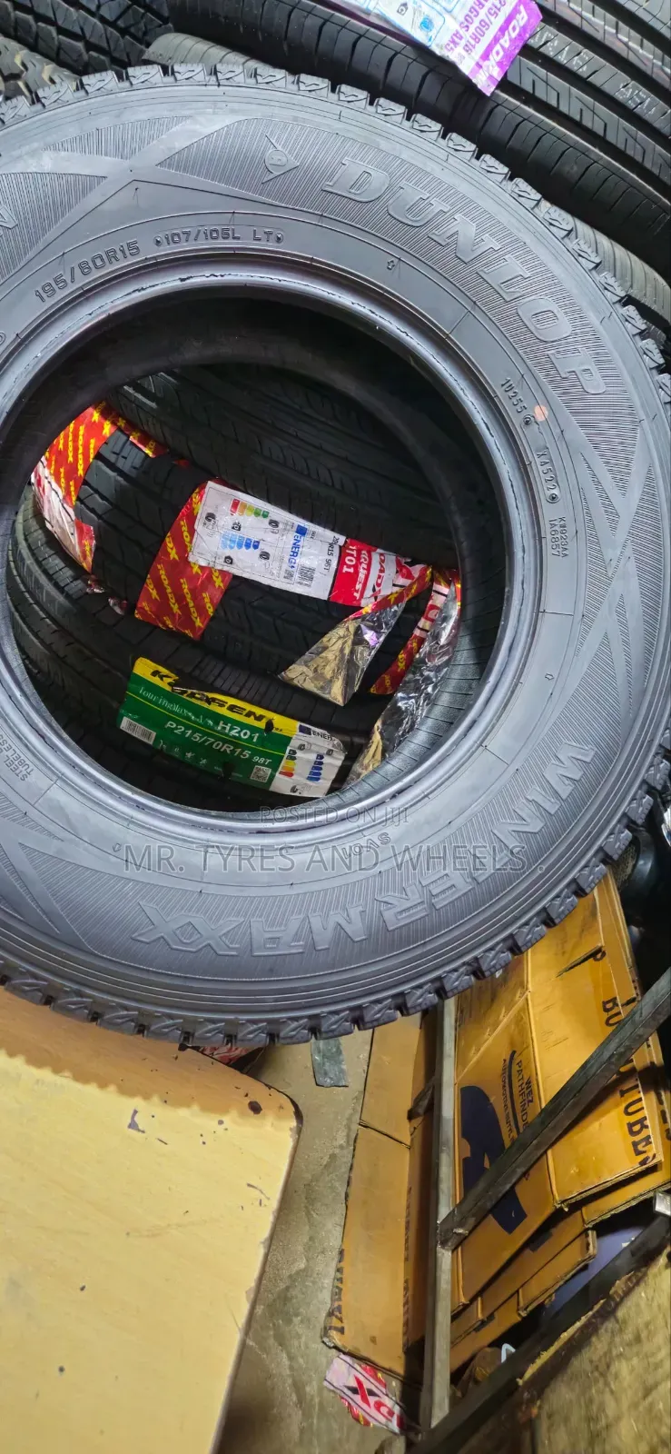195 80 R15 Dunlop All Seasons Tires and Very Strong in All Ways.