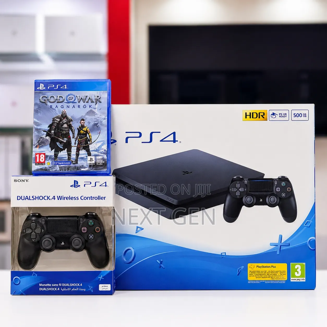 Brand New Ps4 Slim 500gb Bundle – 2 Controllers + Free Game