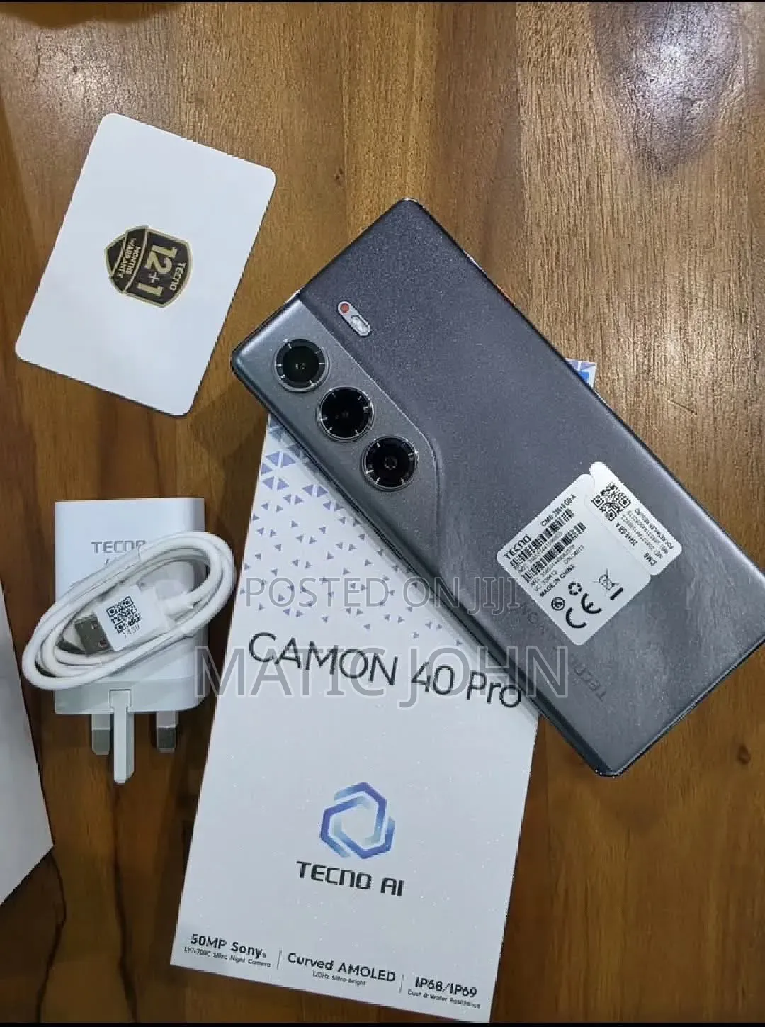 New Tecno Camon 40 Pro 5G 256 GB Gray