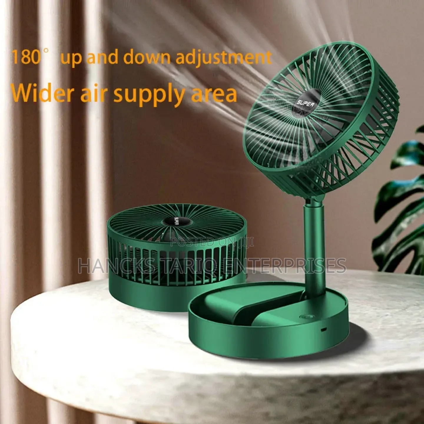 Portable Rechargeable Folding Desk Fan – Compact Cooling Solution
