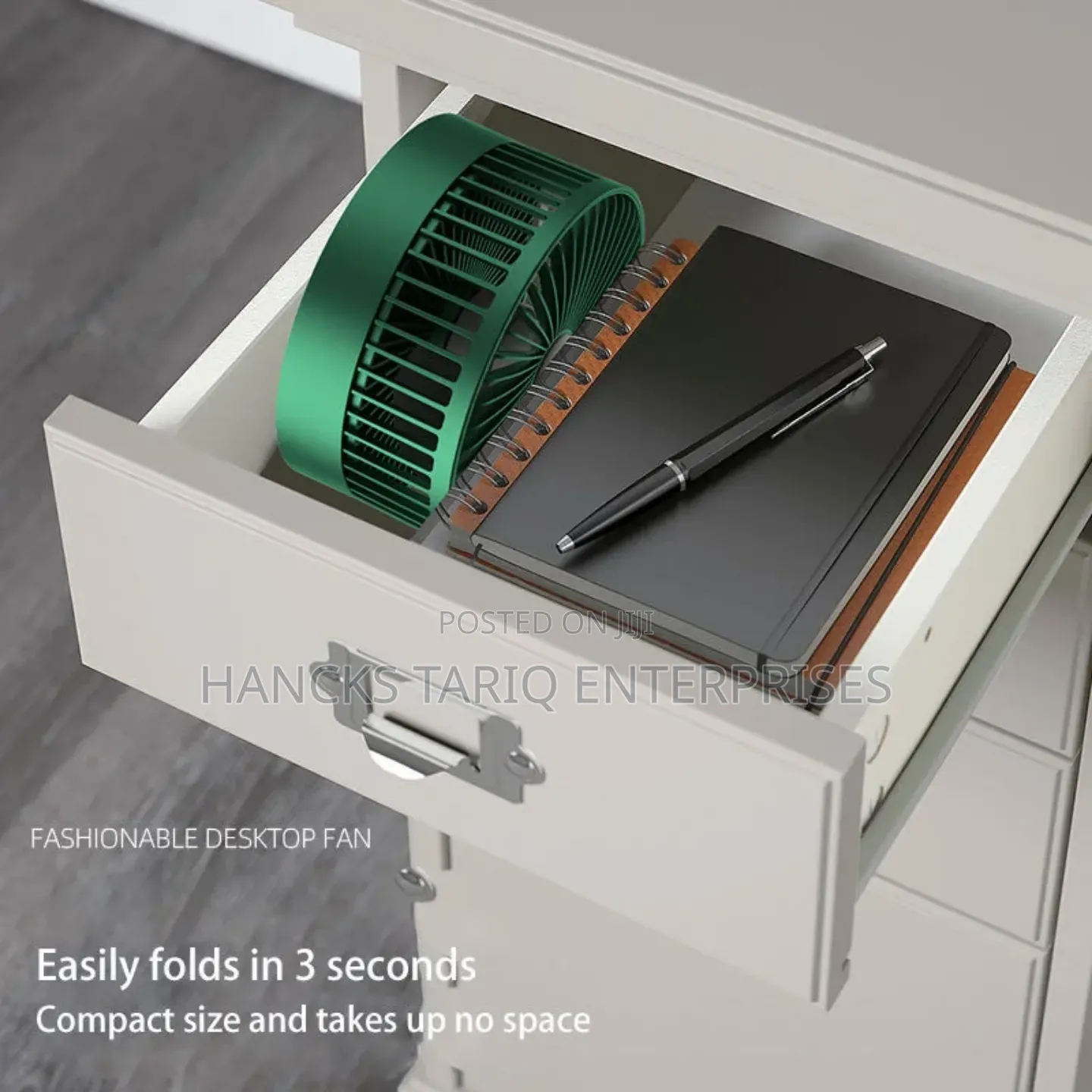 Portable Rechargeable Folding Desk Fan – Compact Cooling Solution