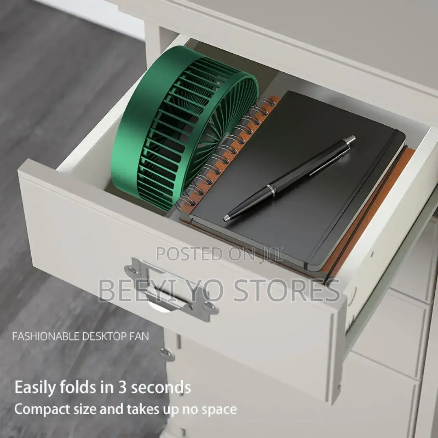 Portable Rechargeable Folding Desk Fan – Compact Cooling Solution