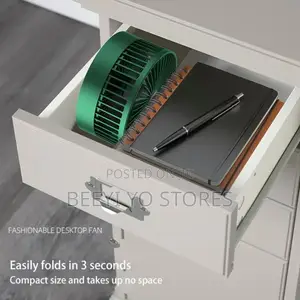 Portable Rechargeable Folding Desk Fan – Compact Cooling Solution
