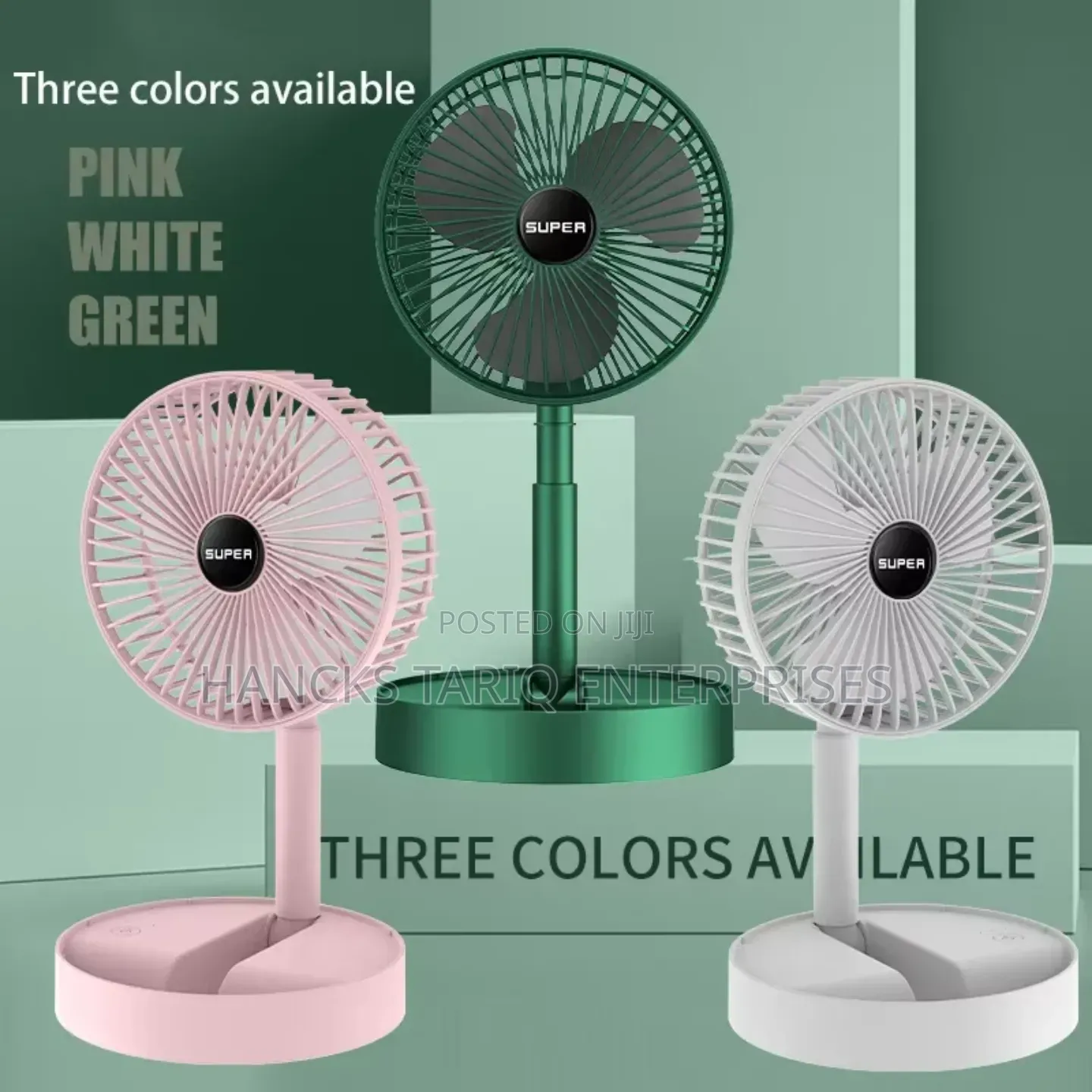 Portable Rechargeable Folding Desk Fan – Compact Cooling Solution