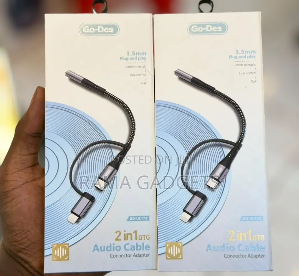 Go-Des Gd-Uc173 2-in-1 Audio Cable