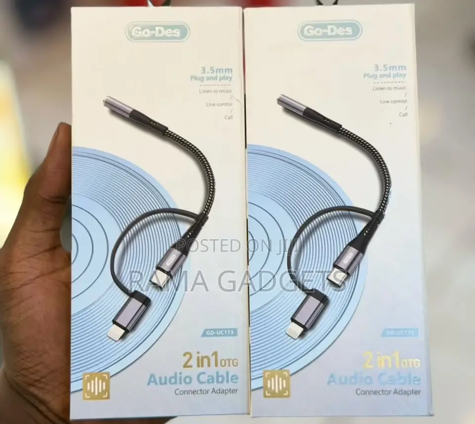 Go-Des Gd-Uc173 2-in-1 Audio Cable