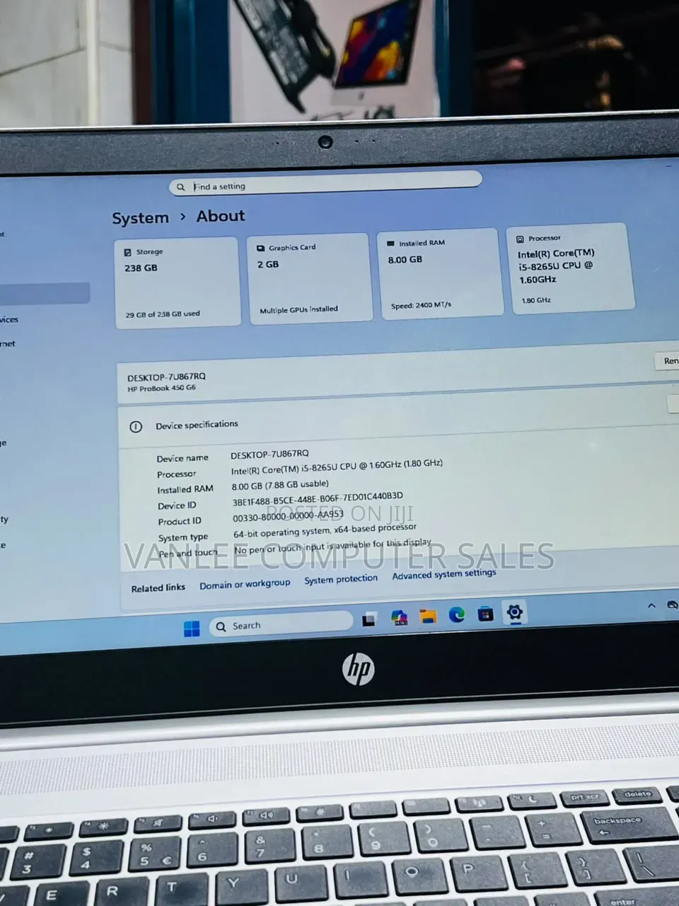 Laptop HP ProBook 440 G7 8GB Intel Core i5 SSD 256GB