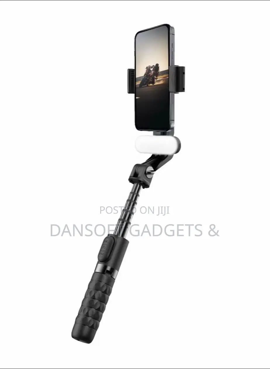Porodo Quadbase Gimbal Stabilizer Detachable Fill Light – Anti-Shake