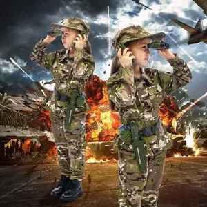 Army Soldier Military Costume for Kids Boys Girls Dress Up Role Play