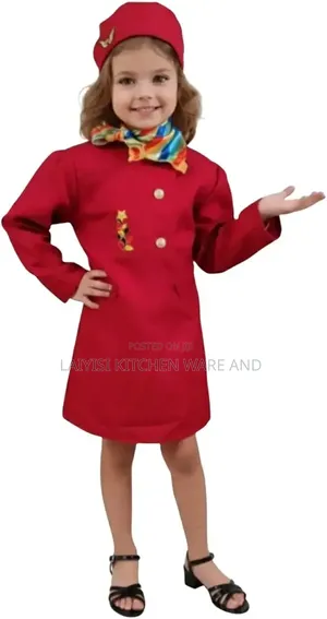 International Airline Air Hostess Kids Fancy Dress Costume for Girls