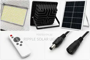 1000w Solar Flood Light With Panel & Remote Ip67 Outdoor Security