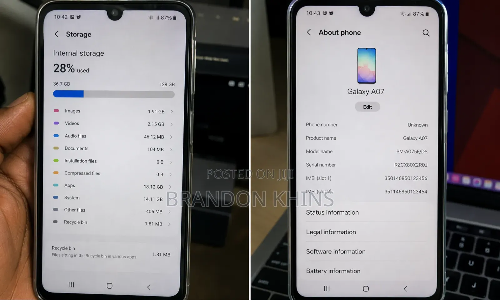 Samsung Galaxy A07 128 GB Black
