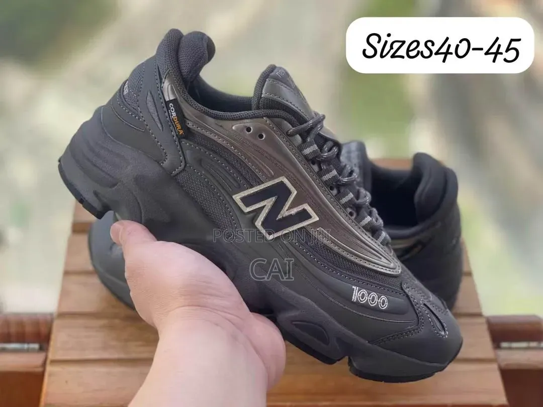 Black New Balance 1000 Sneakers. Wood Olive