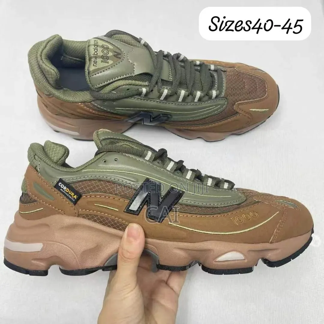 Black New Balance 1000 Sneakers. Wood Olive