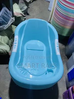 Light Blue Plastic Baby Basin