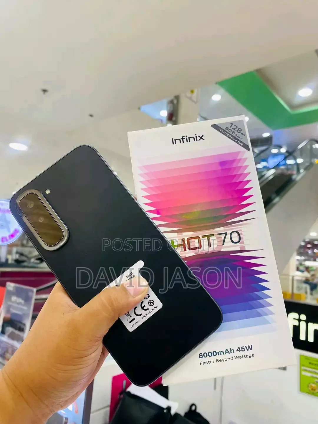 New Infinix Hot 70 256 GB Black