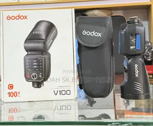 Godox V100-C Camera Flash for Canon,100Ws TTL Round Head Speedlite