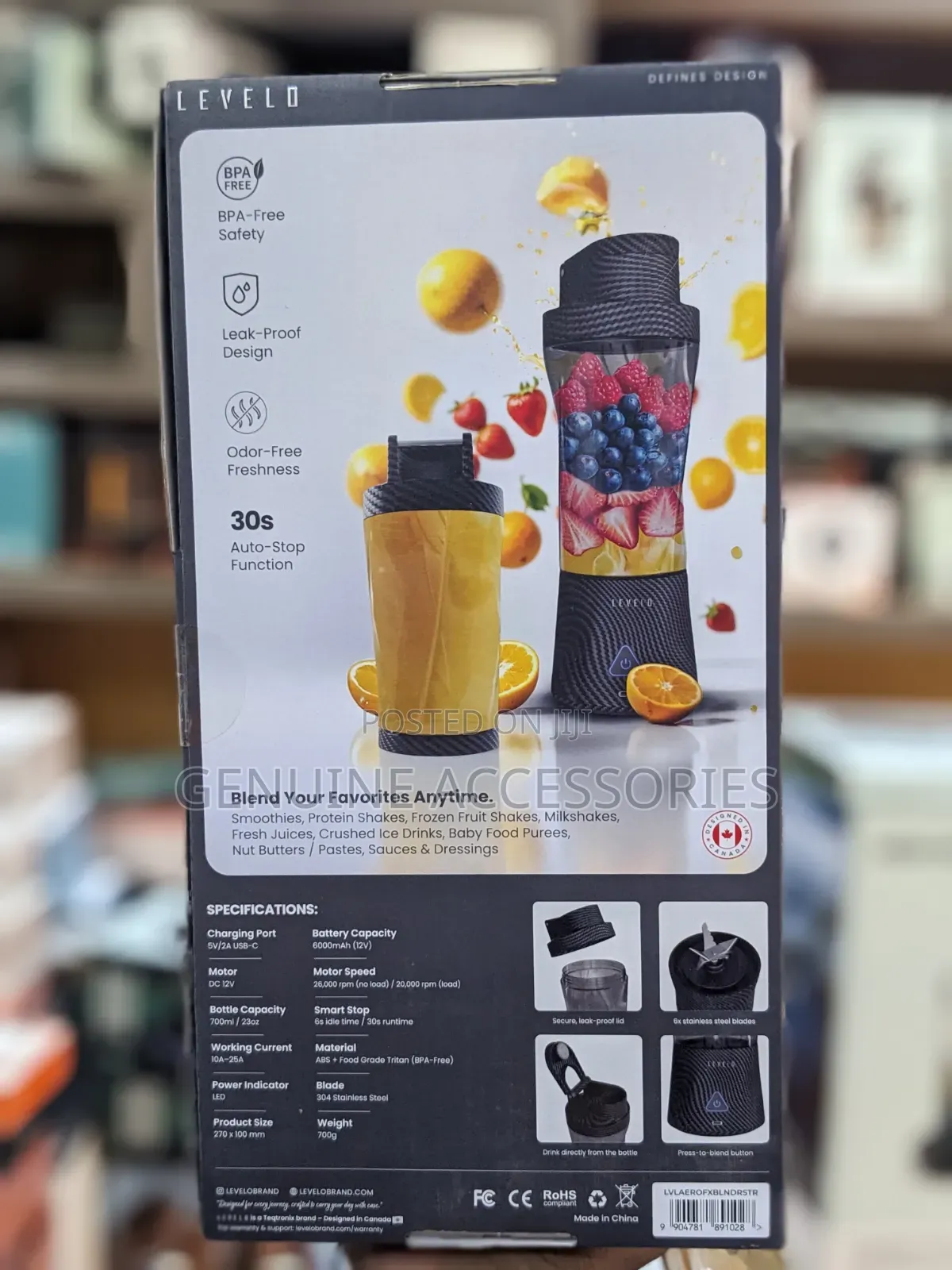 Levelo Aeroflex 6 Blades Portable Blender