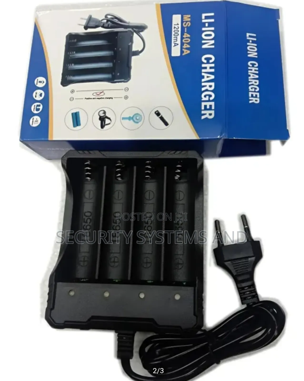 Battery Charger Li-Ion Battery MS-404A For 3.7v Batteries 18650 Batts