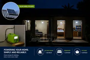 40W Portable Solar Lighting Kit With 3 LED Bulbs USB Charging