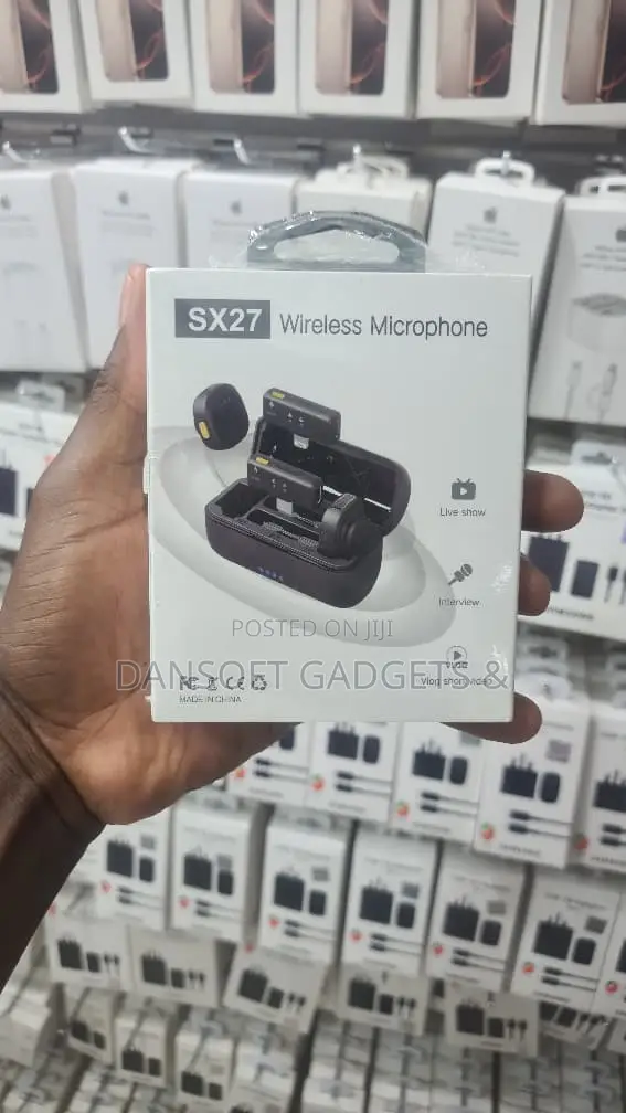 SX27 Dual Wireless Lavalier Microphone Charging Case – Plug Play