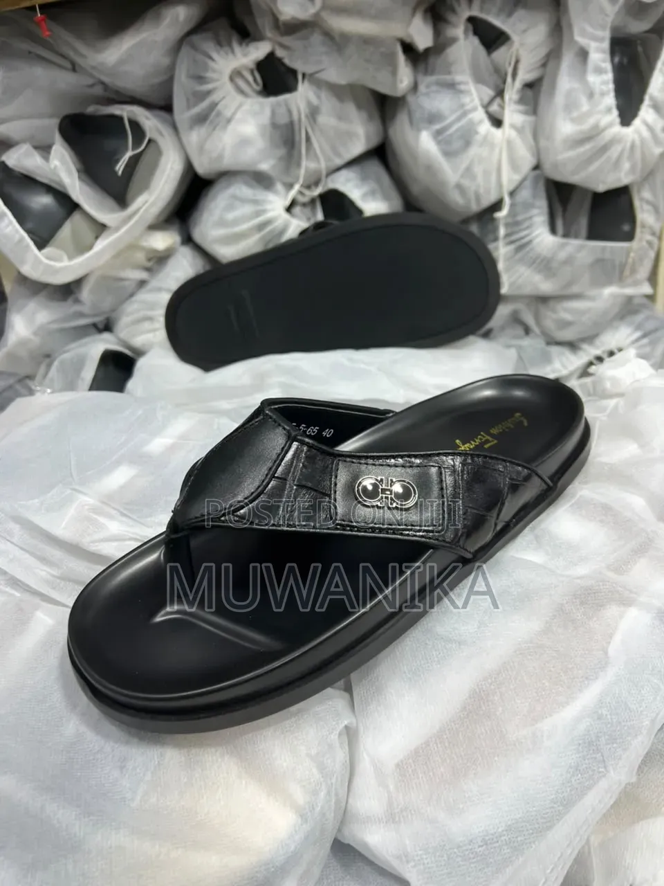 Causal Flip-Flop Sandle, White and Black